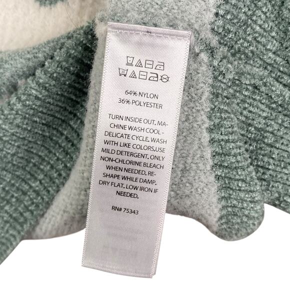 William Rast Green White Abstract Soft Knit Cropped Pullover Sweater SZ S - Picture 8 of 8